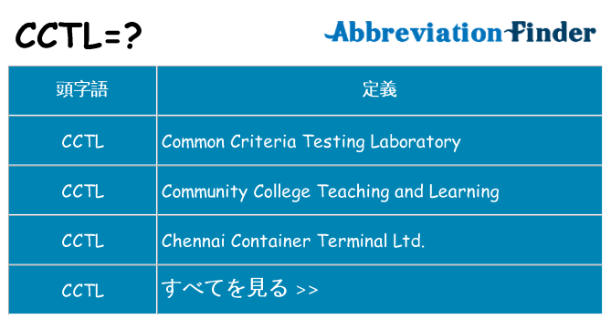 cctl は何の略します。