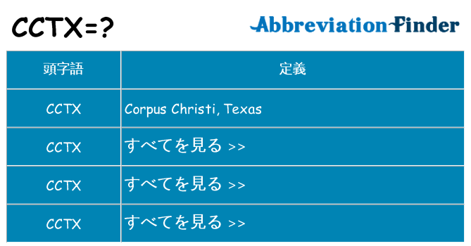 cctx は何の略します。