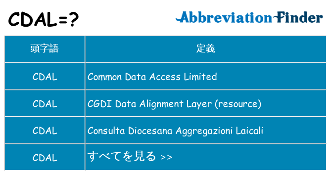 cdal は何の略します。