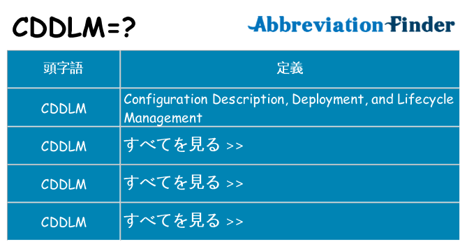 cddlm は何の略します。