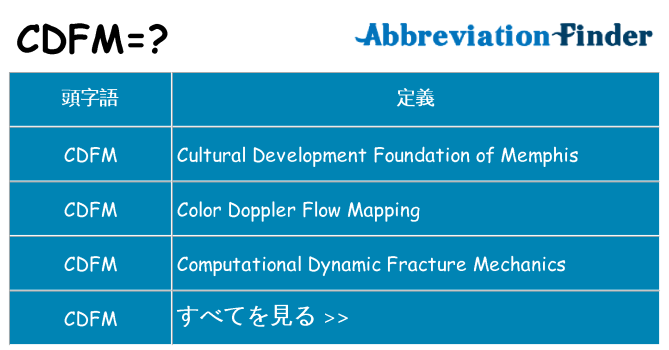 cdfm は何の略します。