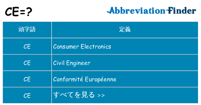 ce は何の略します。