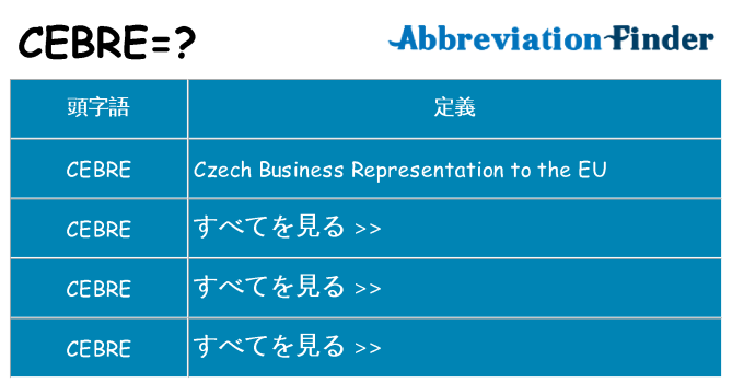 cebre は何の略します。