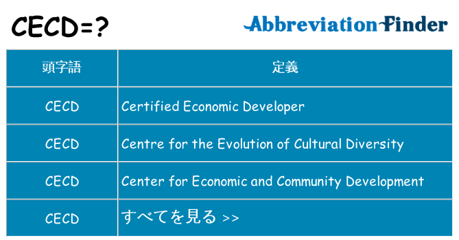 cecd は何の略します。