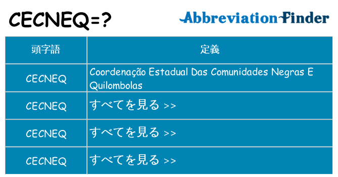 cecneq は何の略します。