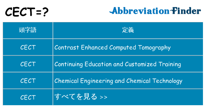 cect は何の略します。