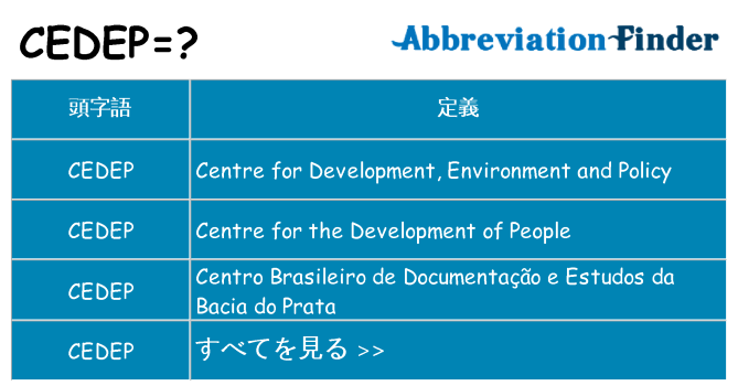 cedep は何の略します。