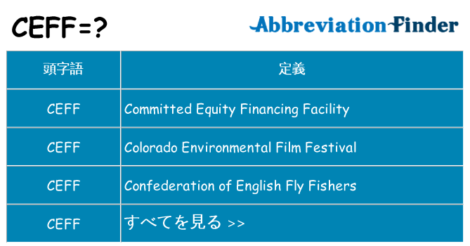 ceff は何の略します。