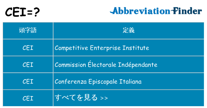 cei は何の略します。