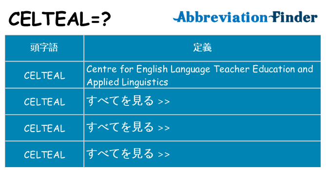 celteal は何の略します。