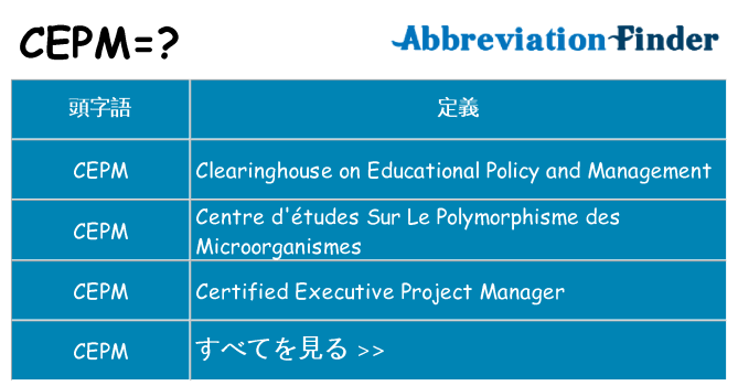 cepm は何の略します。