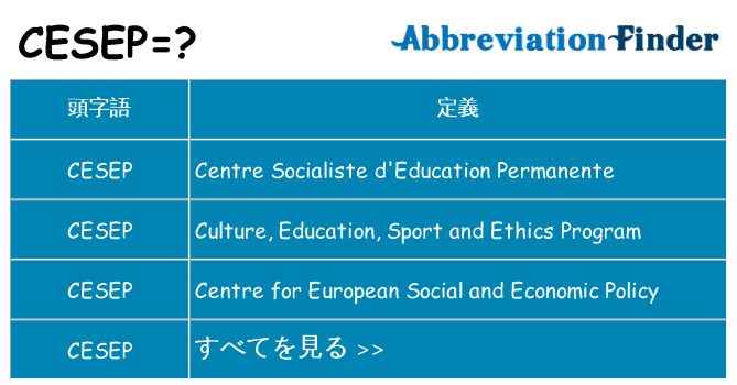 cesep は何の略します。
