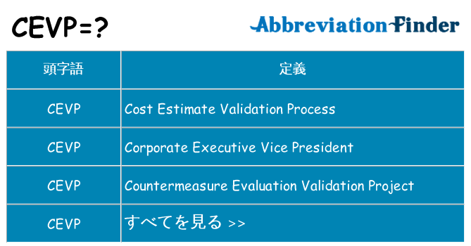 cevp は何の略します。