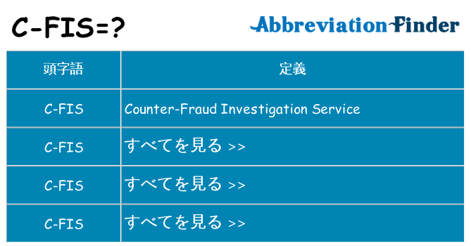 c-fis は何の略します。