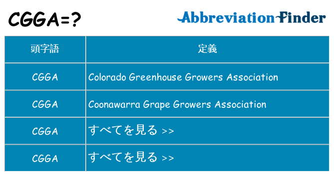 cgga は何の略します。