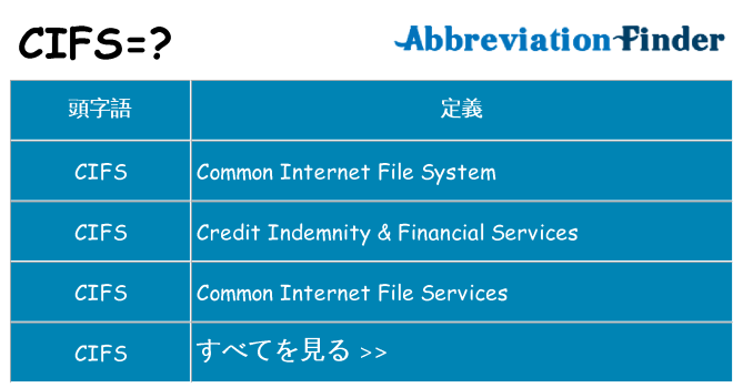 cifs は何の略します。
