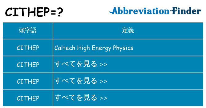 cithep は何の略します。