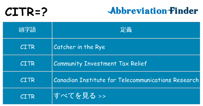 citr は何の略します。