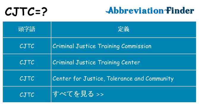 cjtc は何の略します。