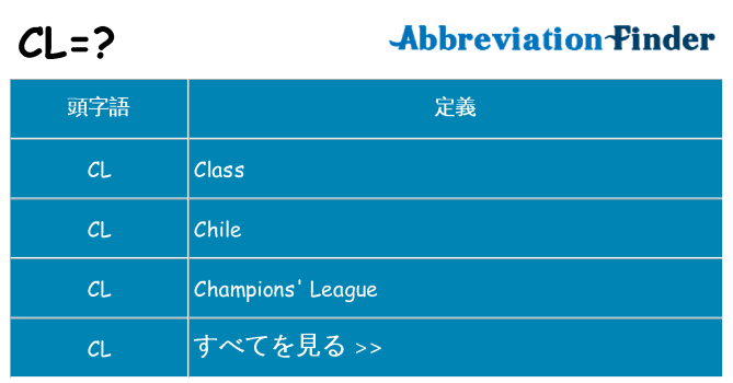 cl は何の略します。