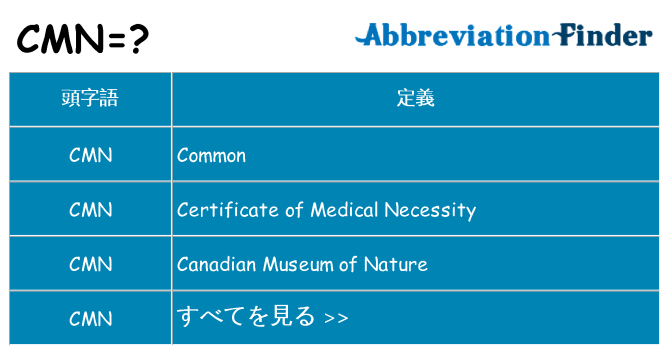 cmn は何の略します。