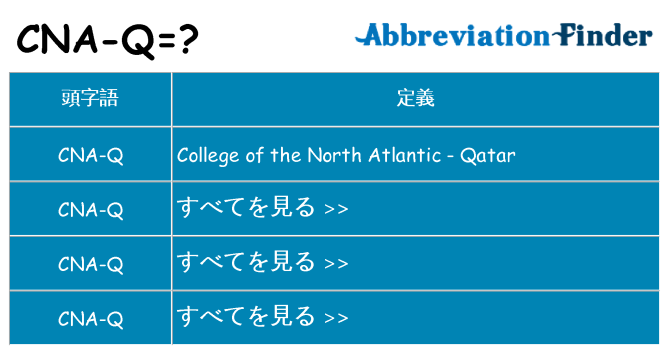 cna-q は何の略します。