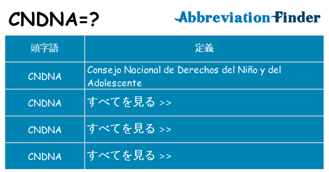 cndna は何の略します。