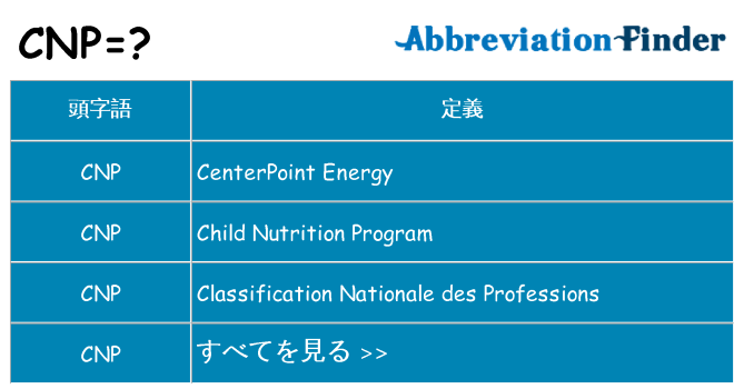 cnp は何の略します。