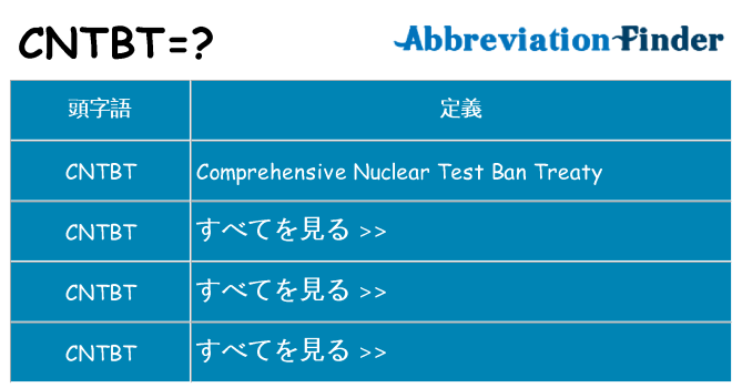 cntbt は何の略します。