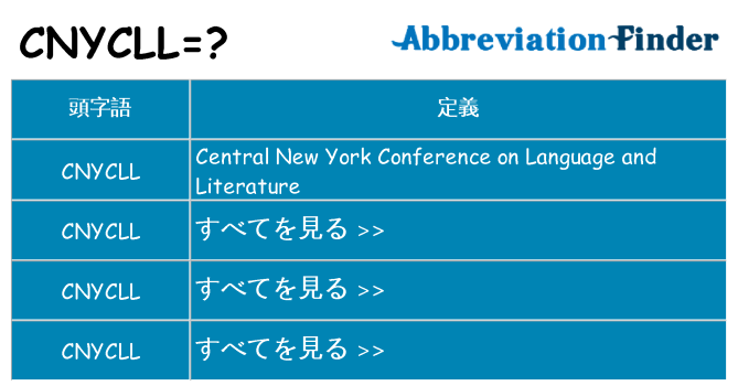 cnycll は何の略します。