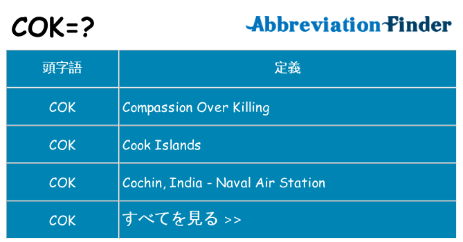 cok は何の略します。