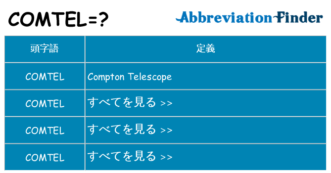 comtel は何の略します。