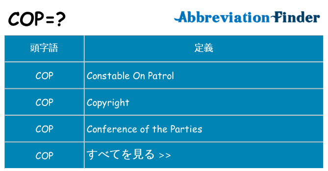 cop は何の略します。