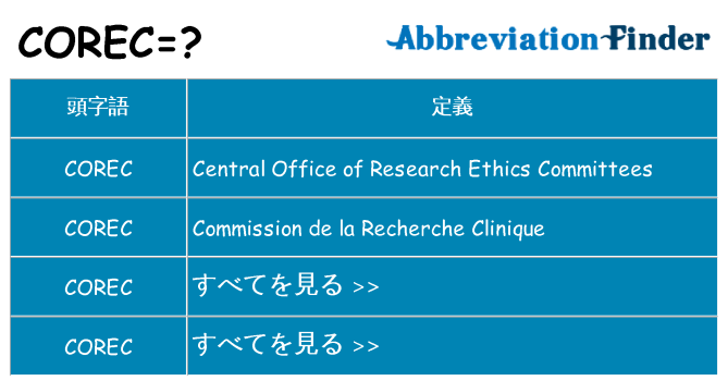 corec は何の略します。