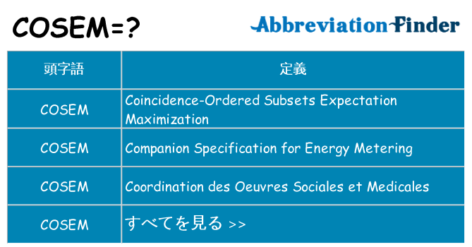 cosem は何の略します。