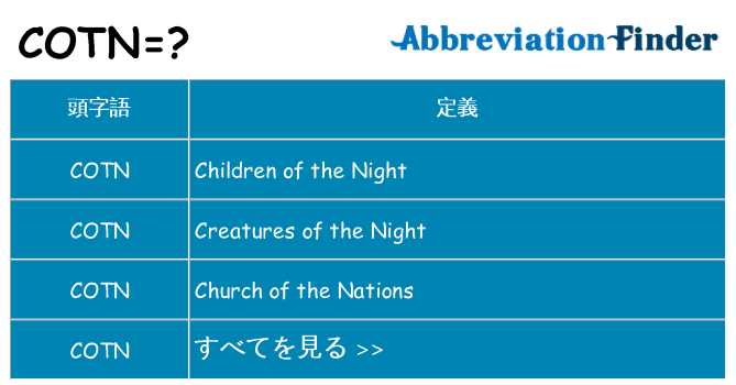 cotn は何の略します。