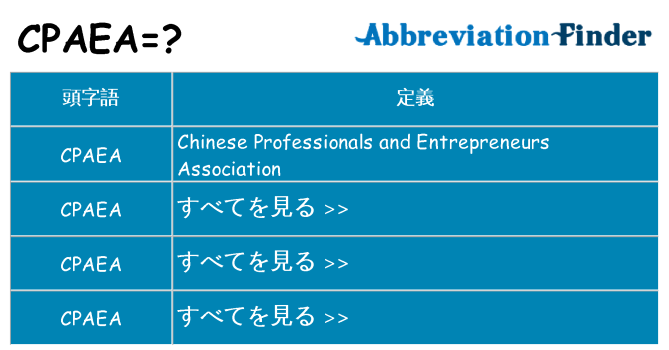 cpaea は何の略します。