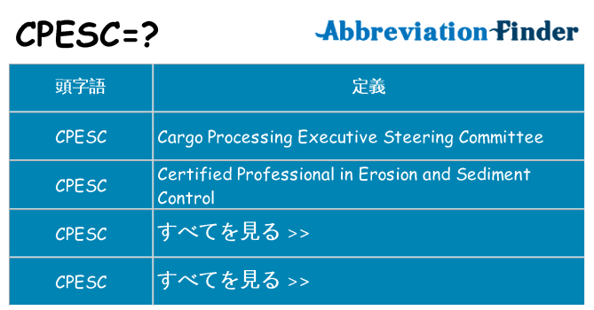 cpesc は何の略します。