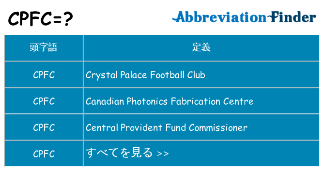 cpfc は何の略します。