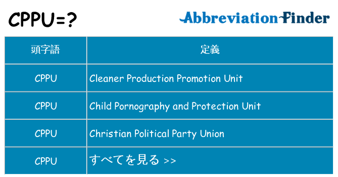 cppu は何の略します。