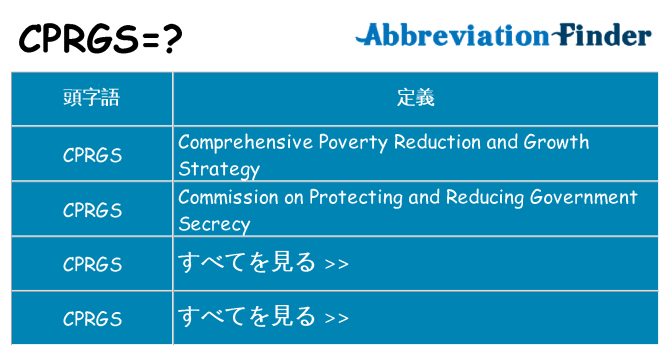 cprgs は何の略します。