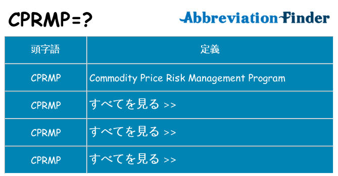 cprmp は何の略します。
