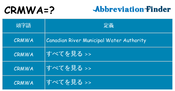 crmwa は何の略します。