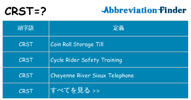 crst は何の略します。