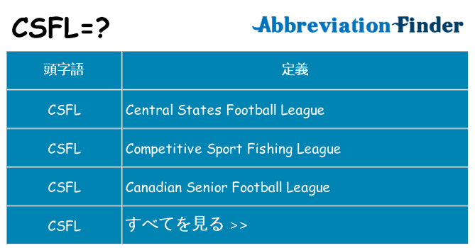 csfl は何の略します。