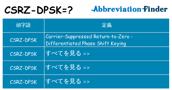 csrz-dpsk は何の略します。