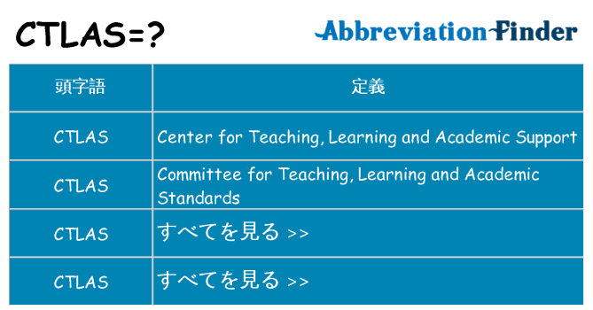 ctlas は何の略します。