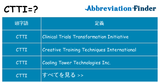 ctti は何の略します。