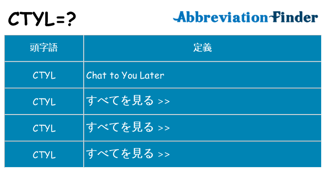 ctyl は何の略します。