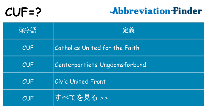 cuf は何の略します。